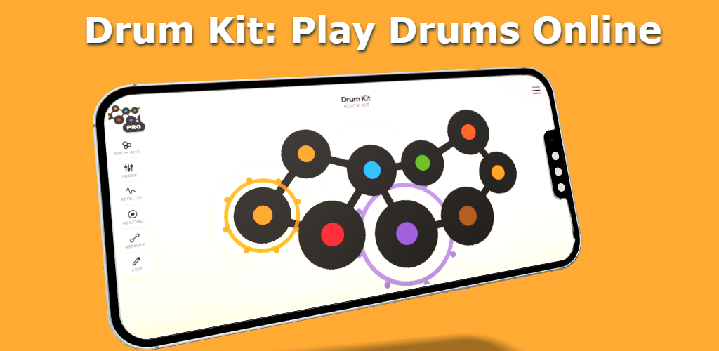 Drum Kit app: play drums online on your phone