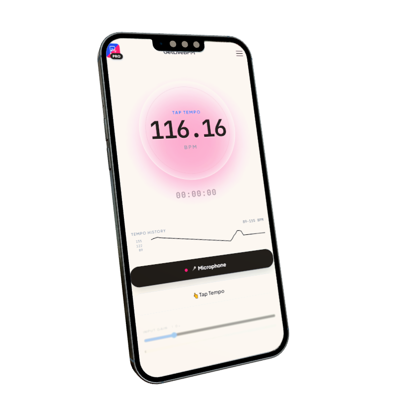 GetLiveBPM real-time BPM detection app