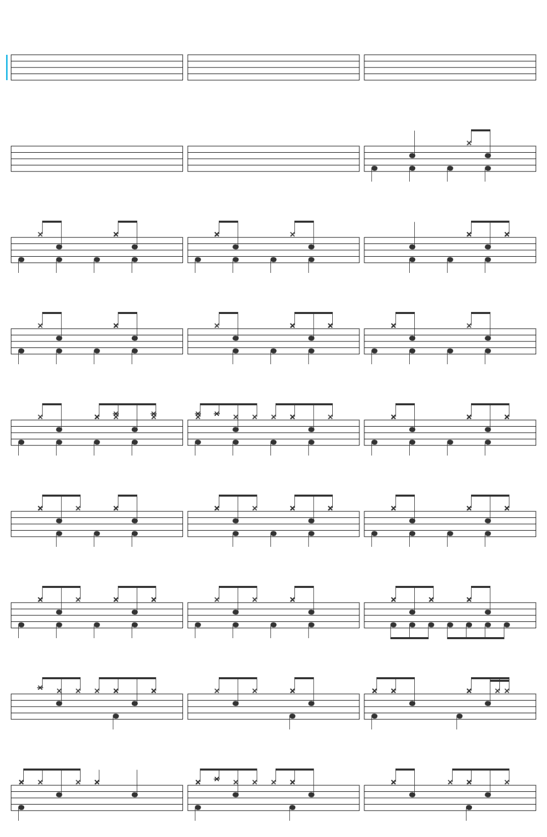 Taylor Swift Delicate -v3 drum sheet