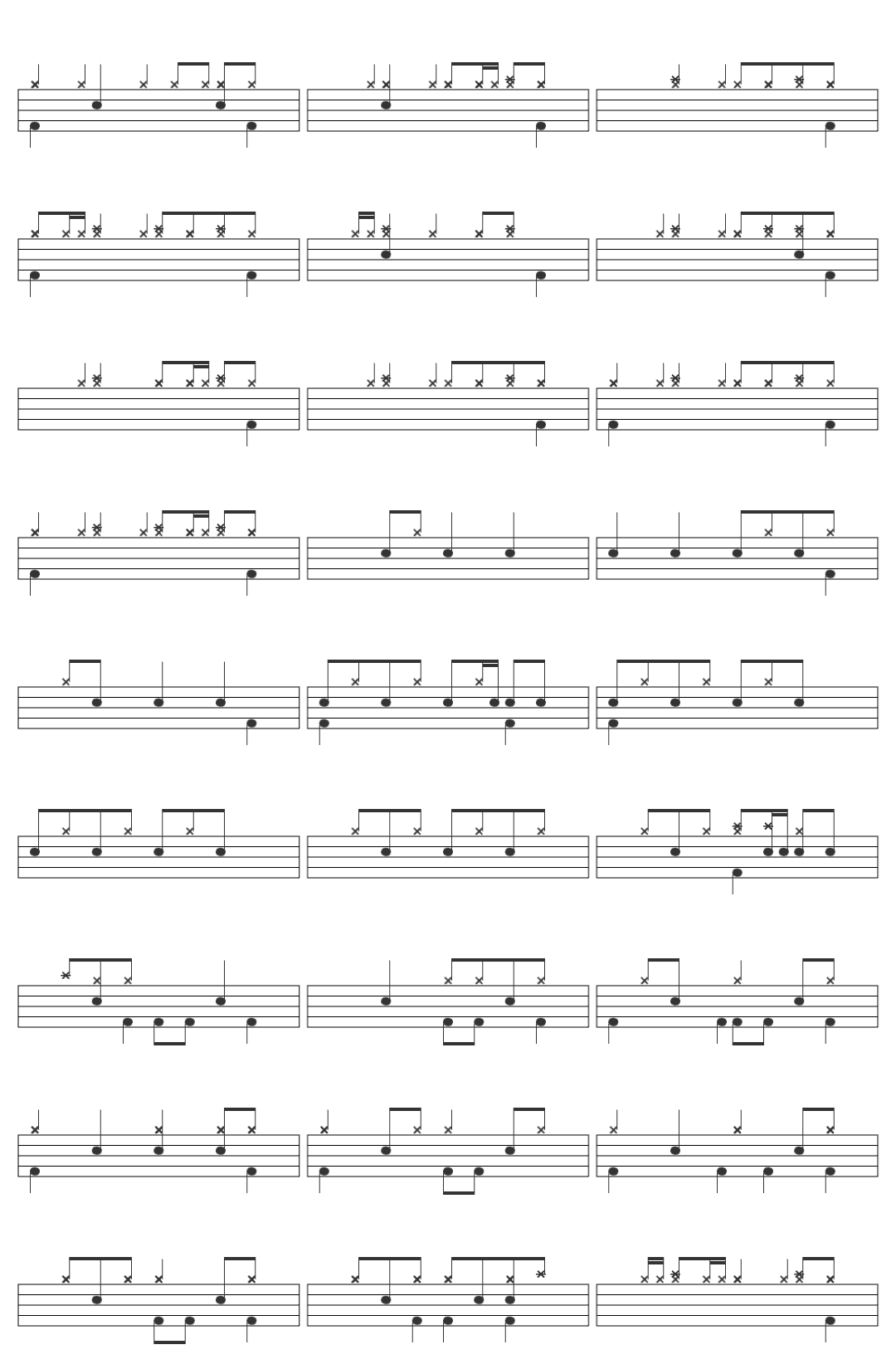 Elvis Presley Suspicious Minds Audio drum sheet