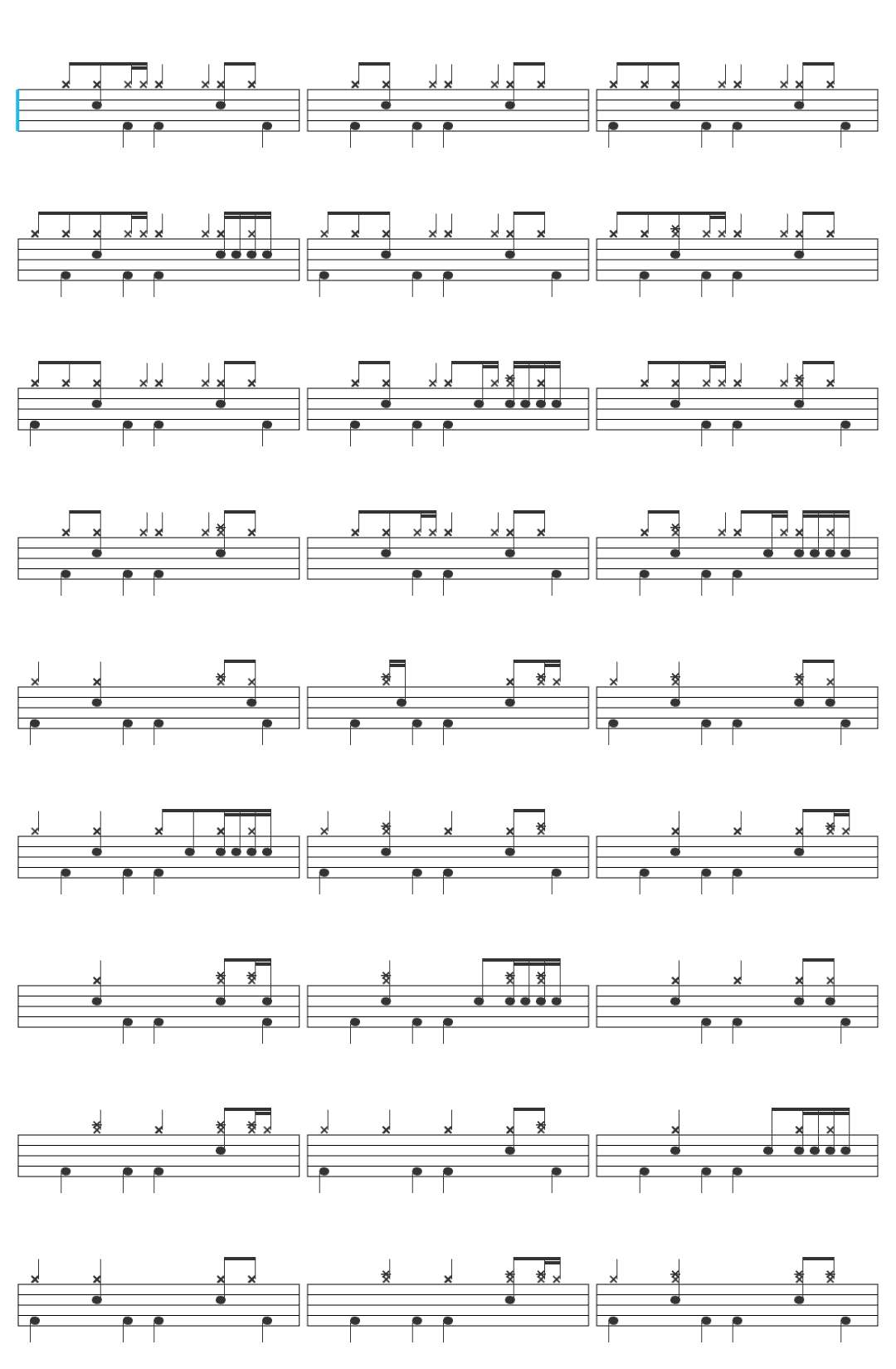 Tory Lanez Pink Dolphin Sunset feat. Tee drum sheet