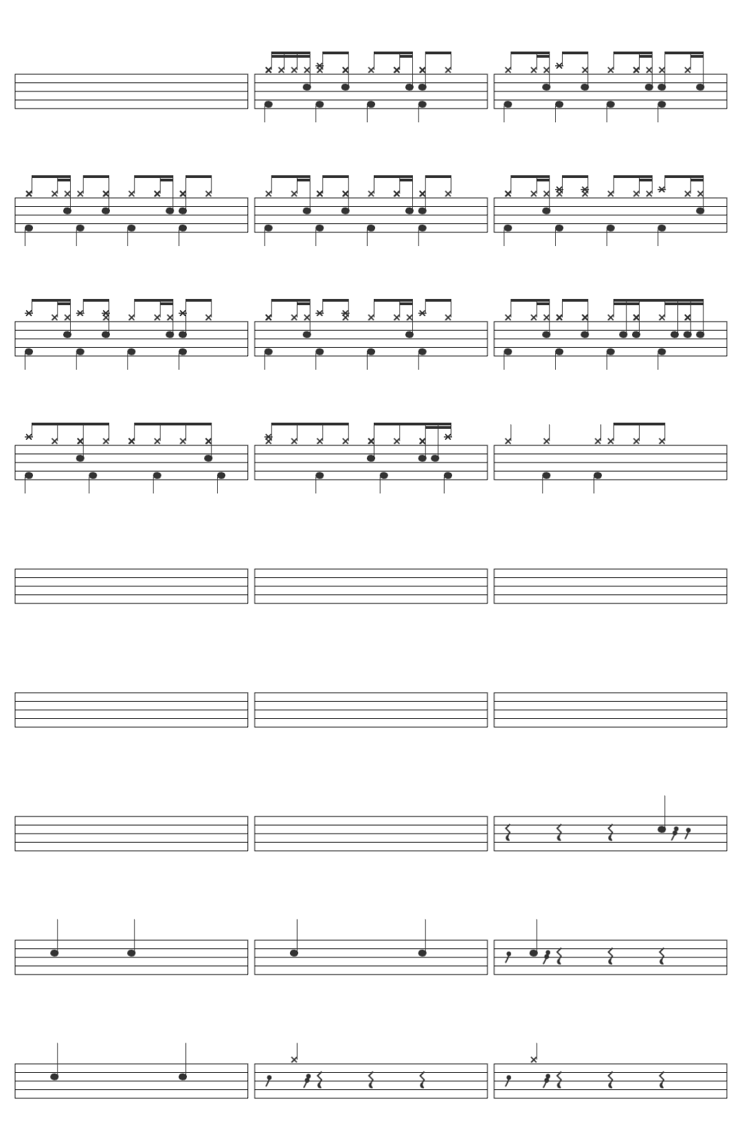 SHAC Worship Ncav Mus Hlub drum sheet