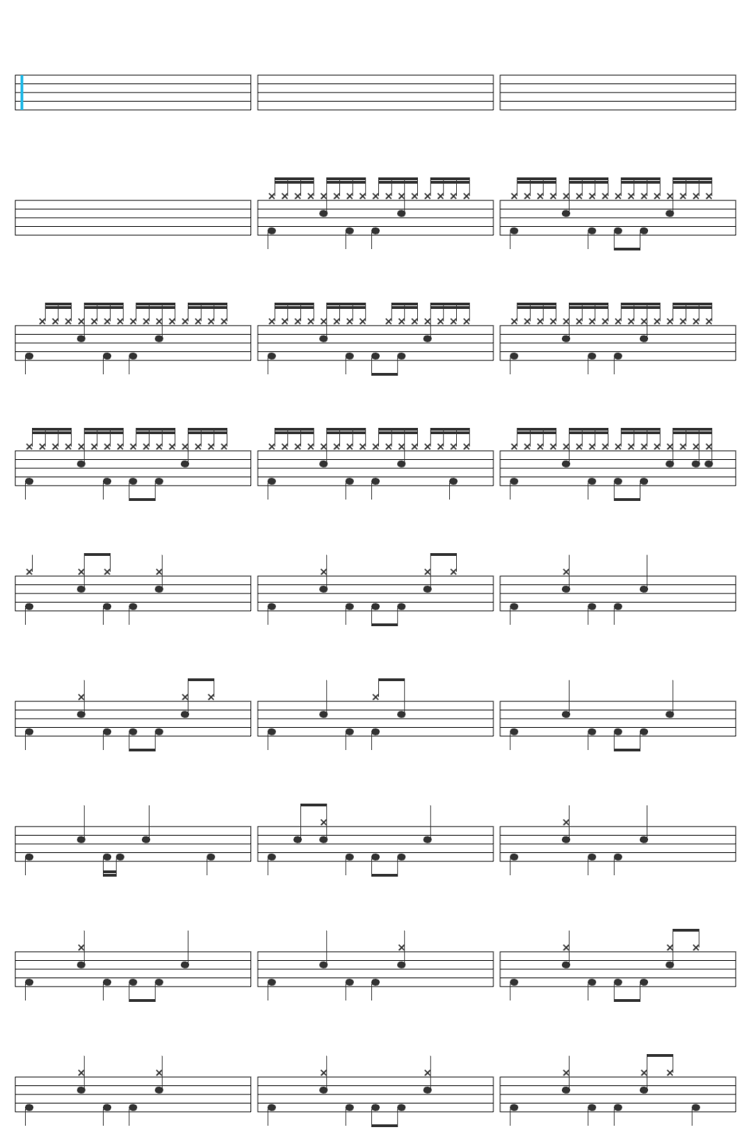 The Strokes CHANCES drum sheet