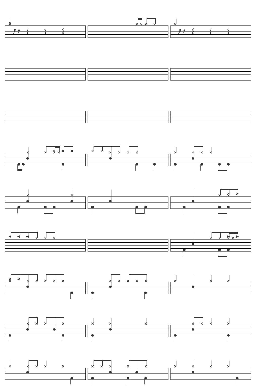 黃俊榮 Amsden X 小鼠 那句我沒說 drum sheet