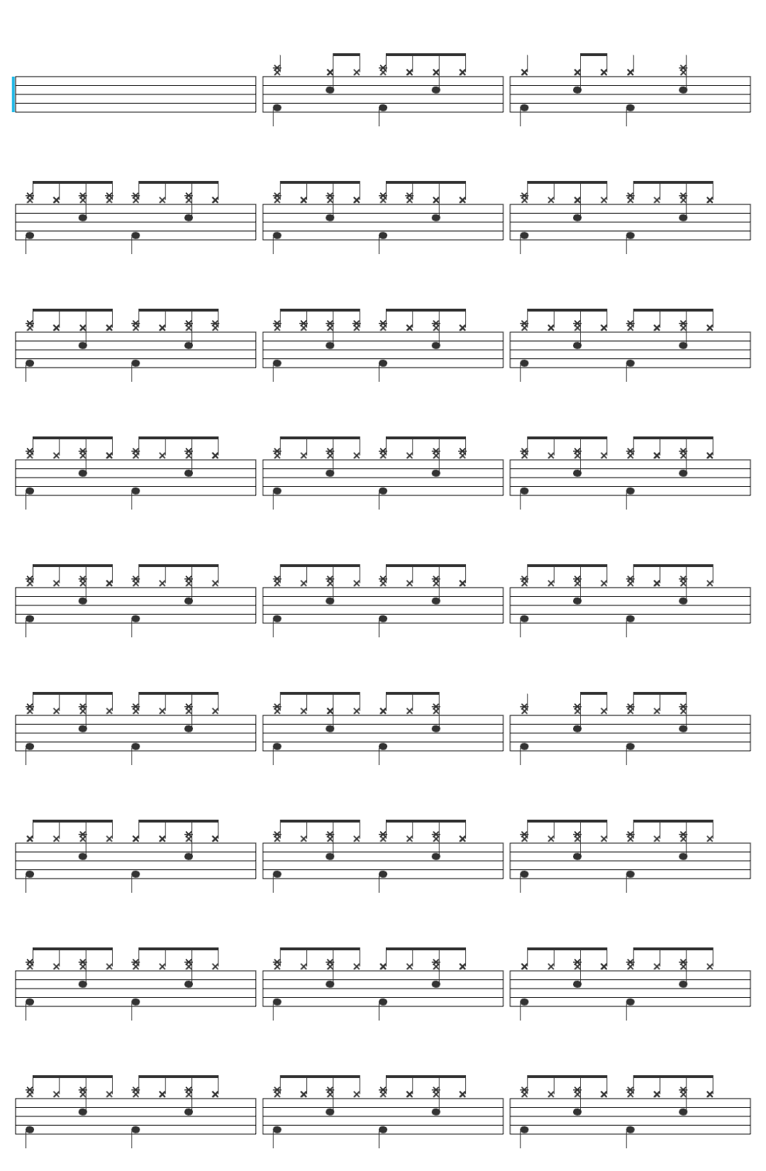 Michael Jackson Billie Jean-v25 drum sheet