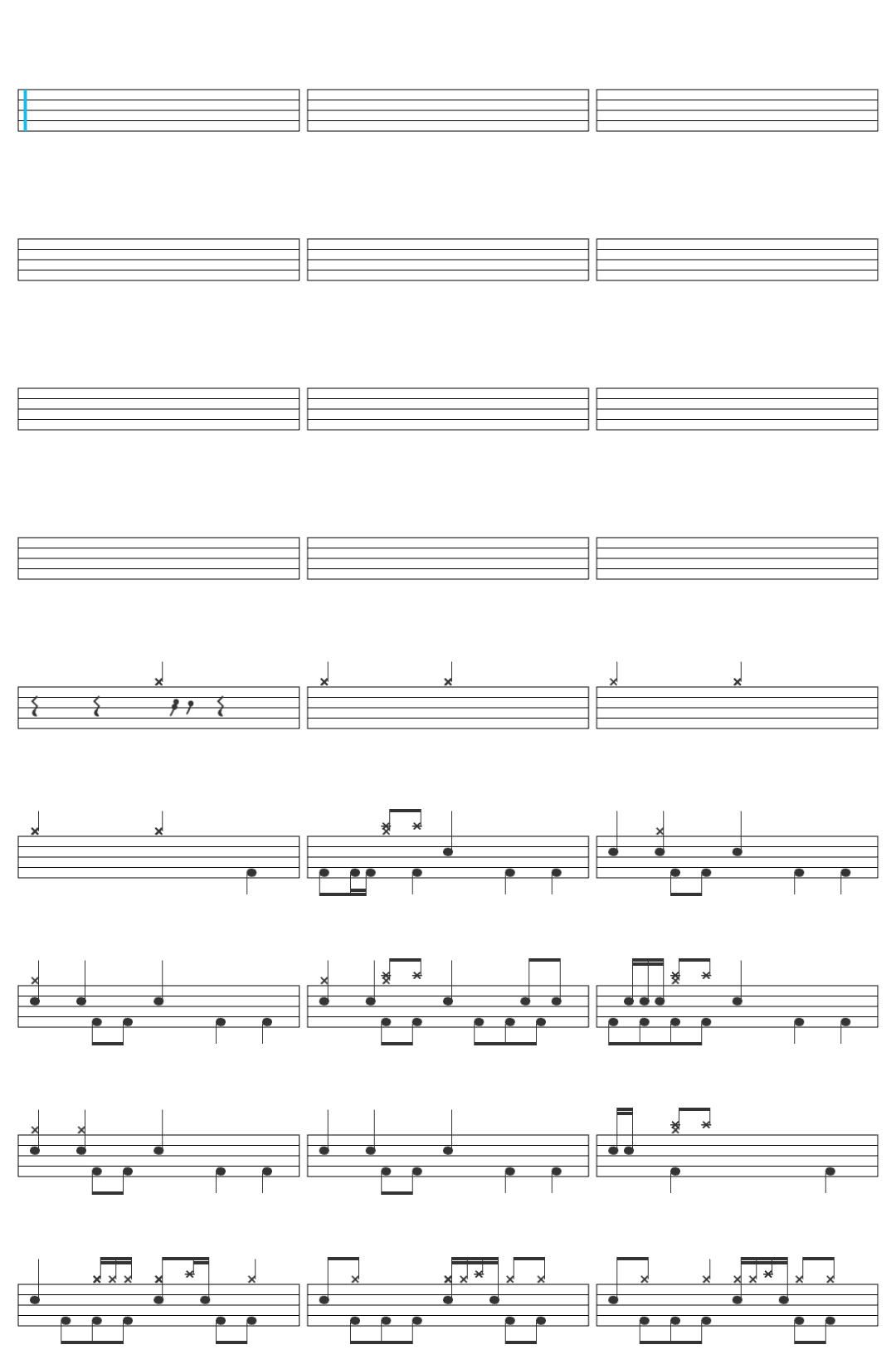 Everclear Santa Monica Remastered 2004 drum sheet