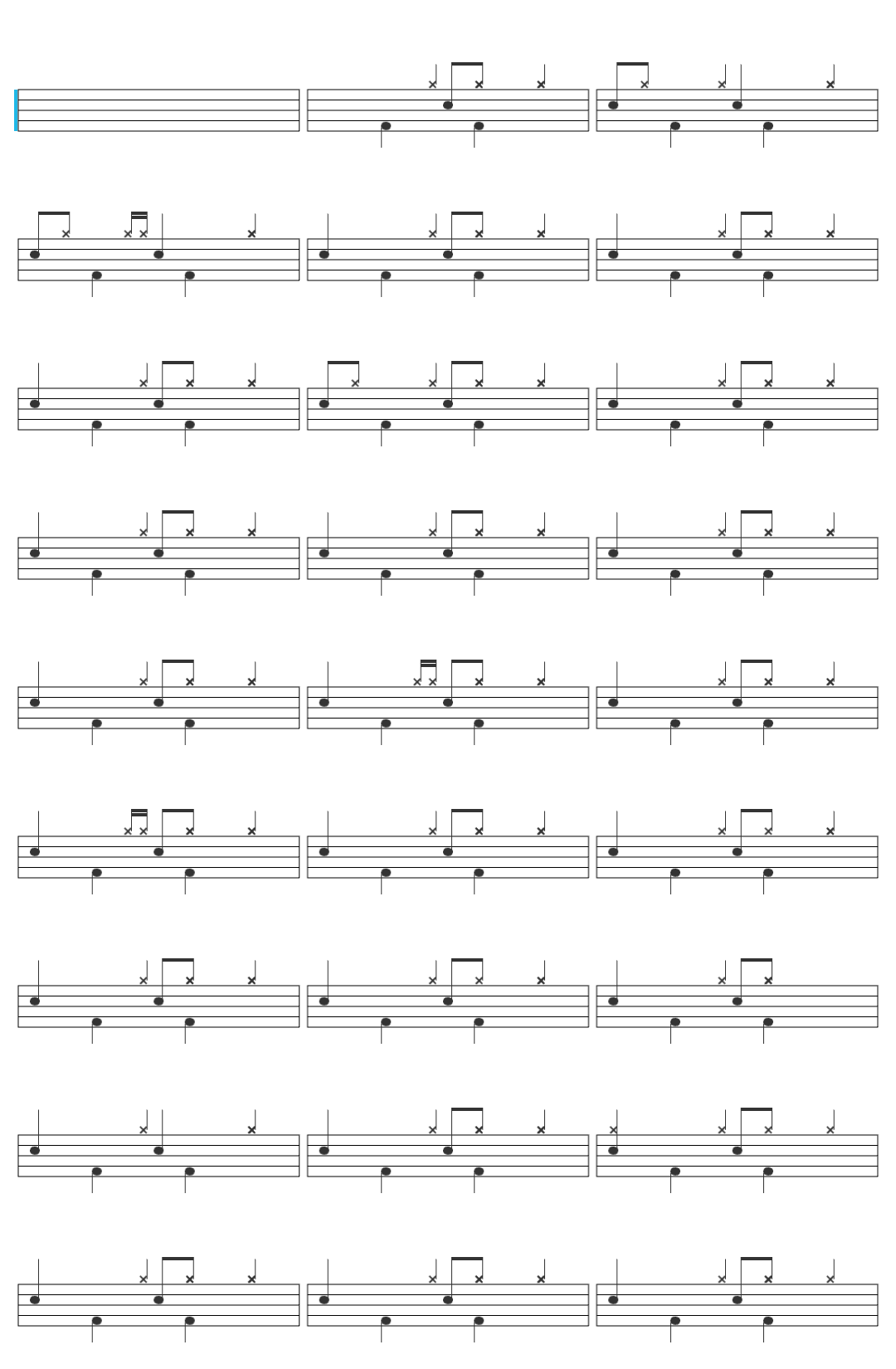 Hale Dil Tujhko Sunata Murder 2 Full Song Emraan Hashmi-v4 drum sheet
