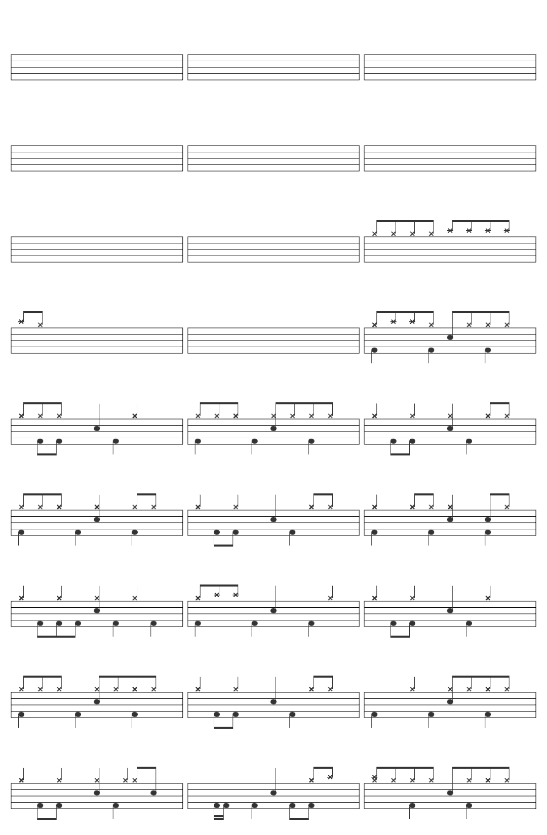 ME AStronaut in the ocean drum sheet