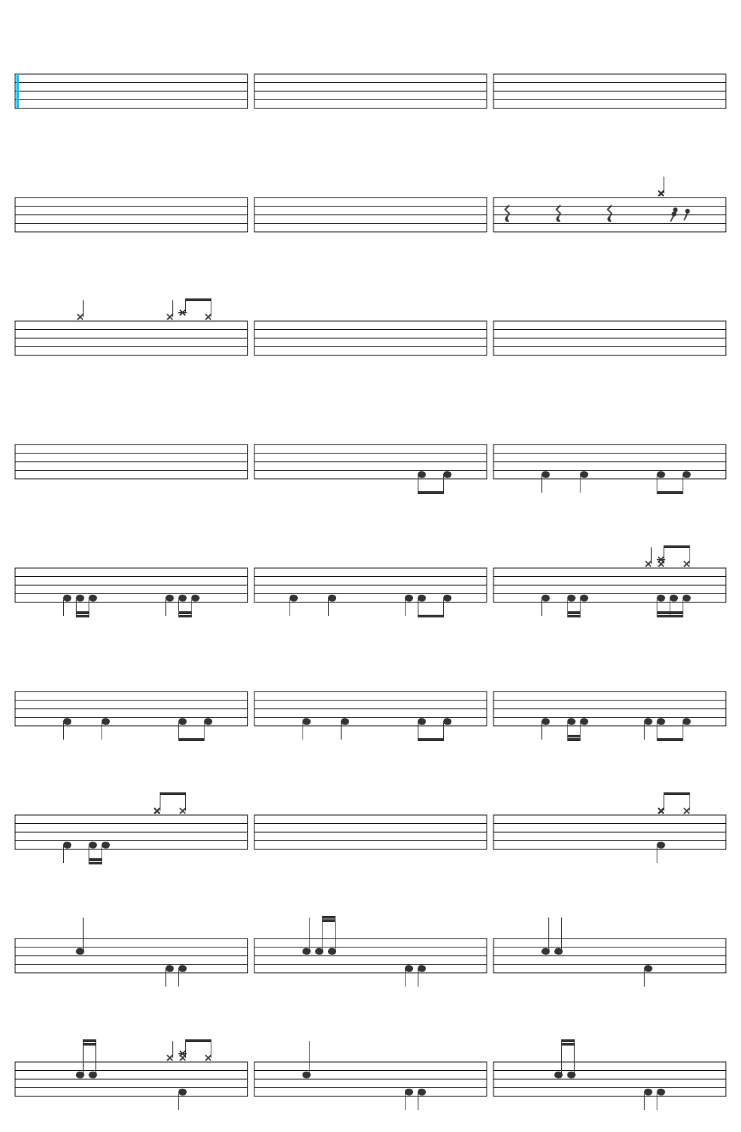 Ai Higuchi Akuma no Ko drum sheet