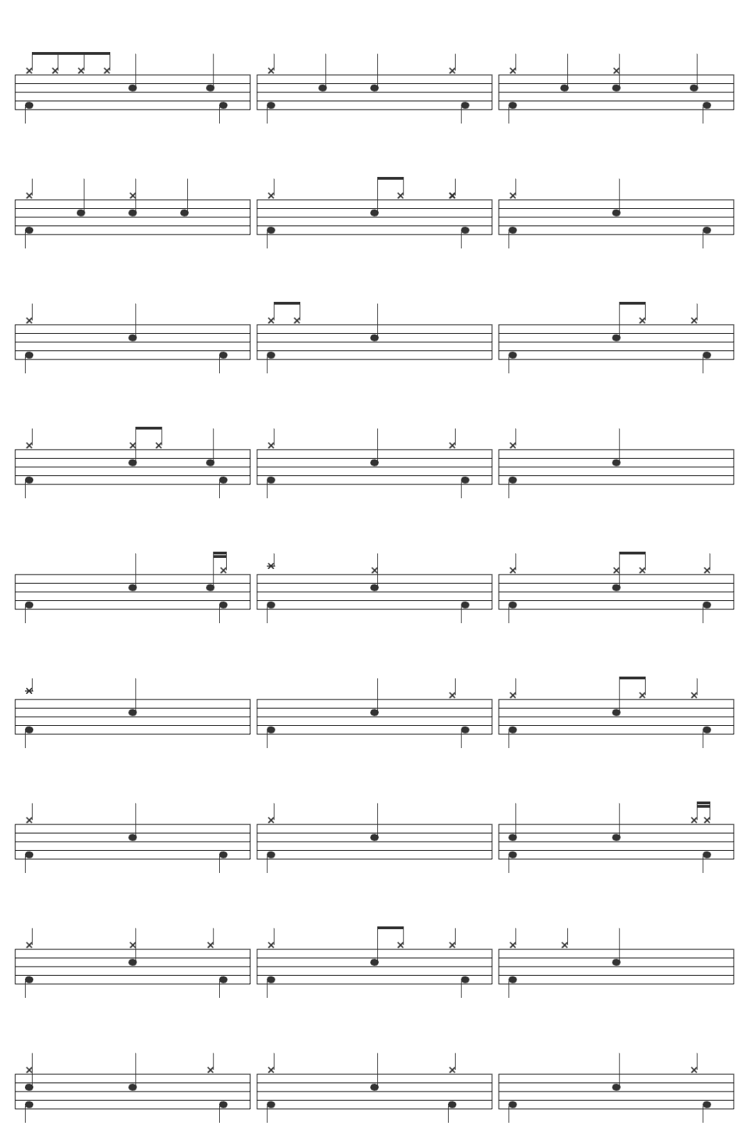 Imagine Dragons Believer Lyrics-v20 drum sheet