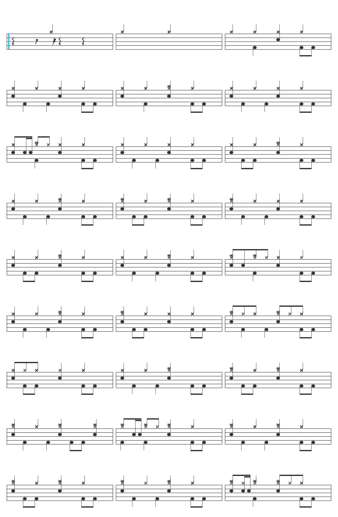 The Smashing Pumpkins The Boy drum sheet