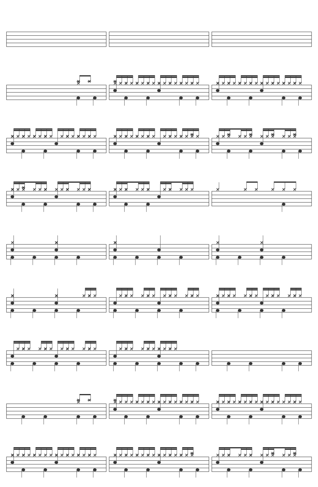 WWE WWE: iyo sky drum cover drum sheet