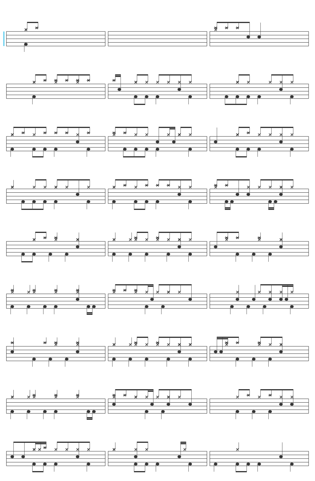 SiM The Rumbling-v2 drum sheet