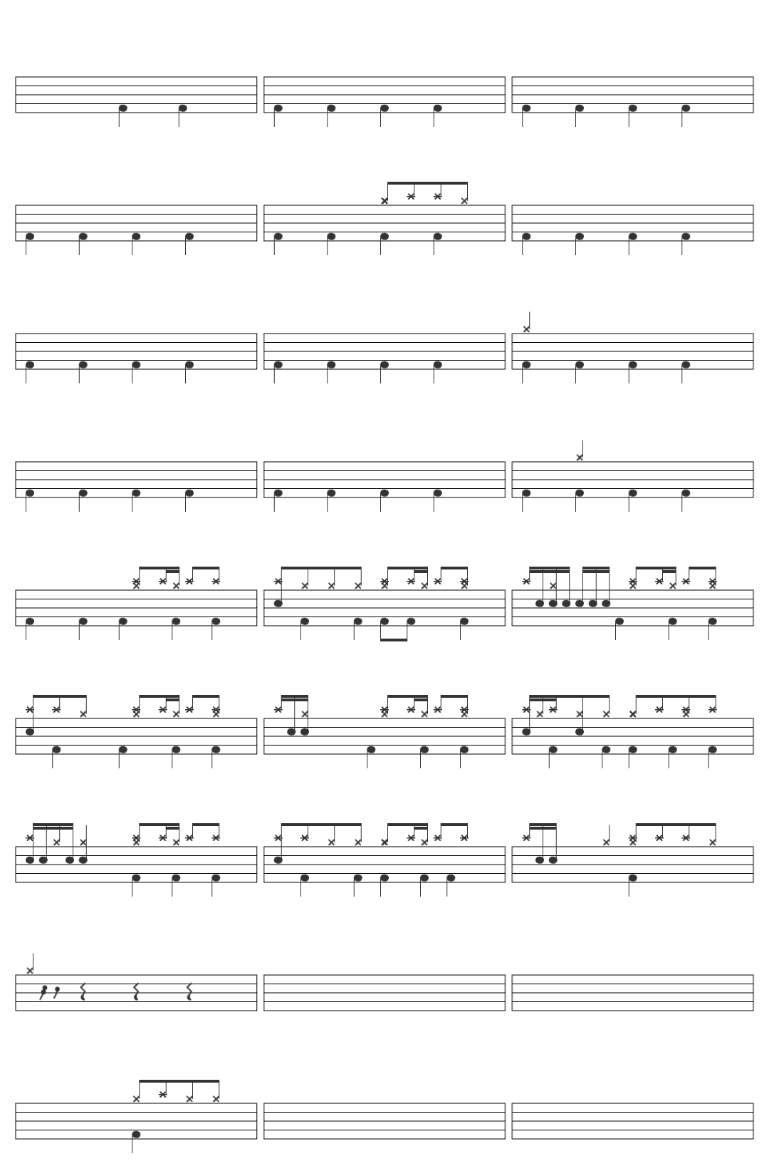 Arctic Monkeys A Certain Romance drum sheet