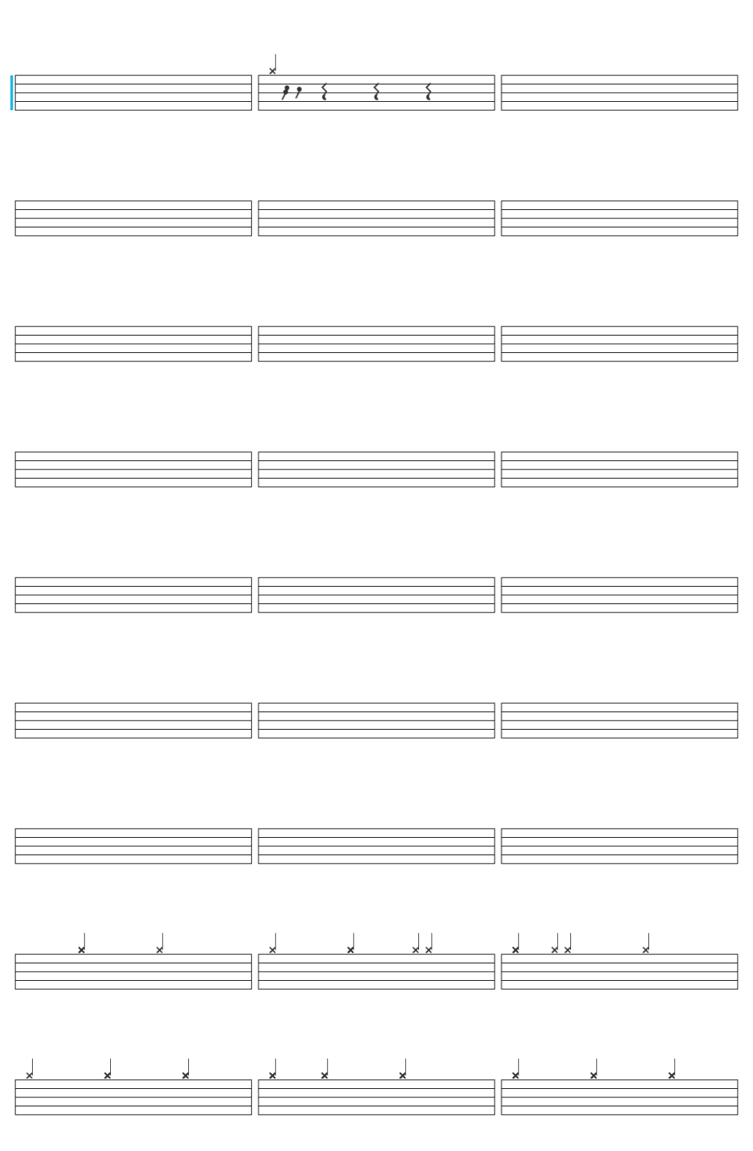 White Lion Little Fighter drum sheet