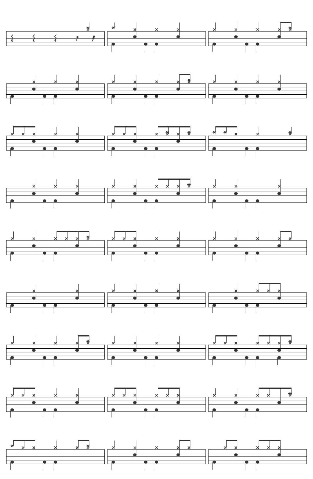 Eric Clapton Change The World drum sheet