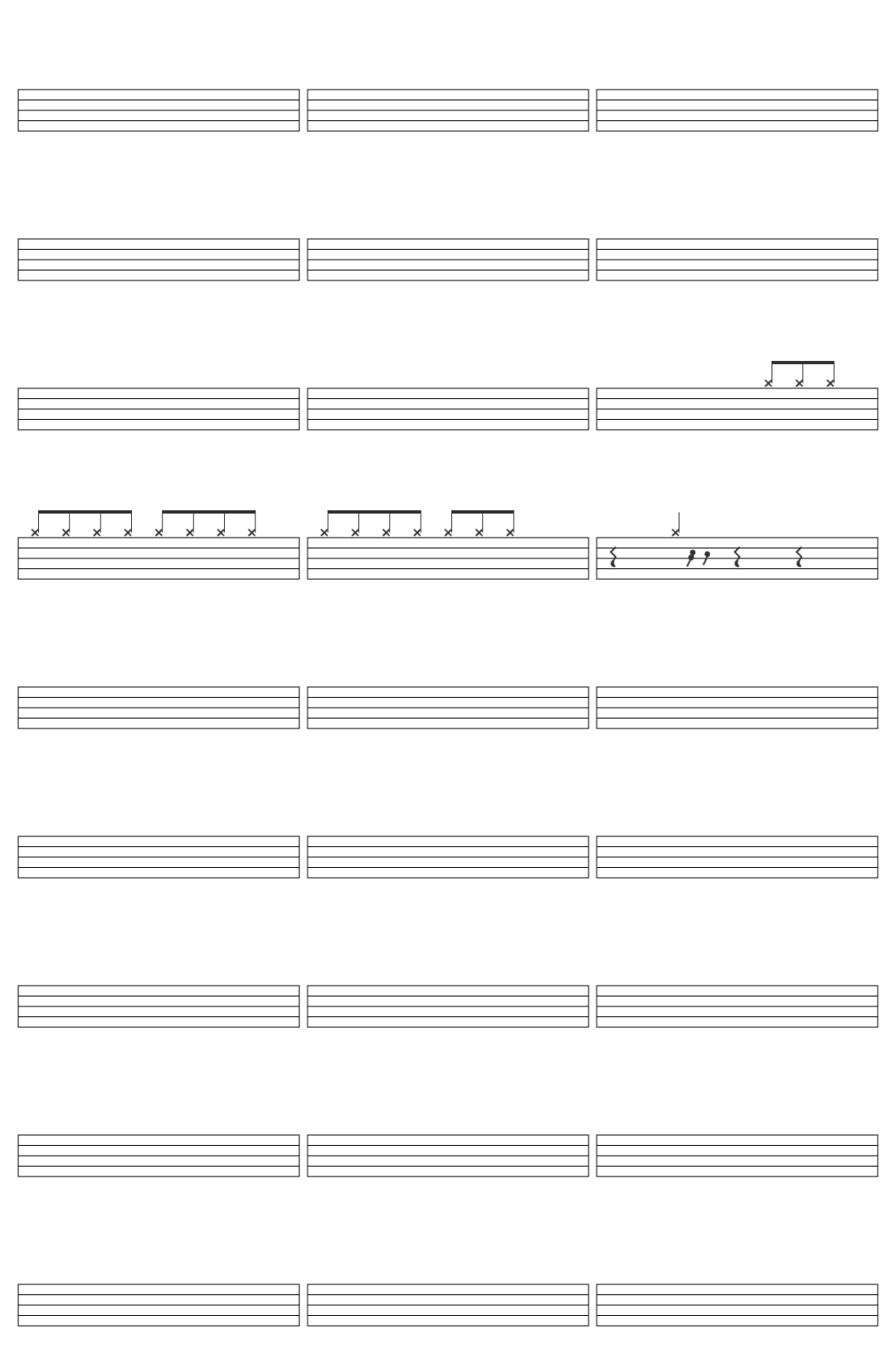 Lainey Wilson 4×4×U-v2 drum sheet