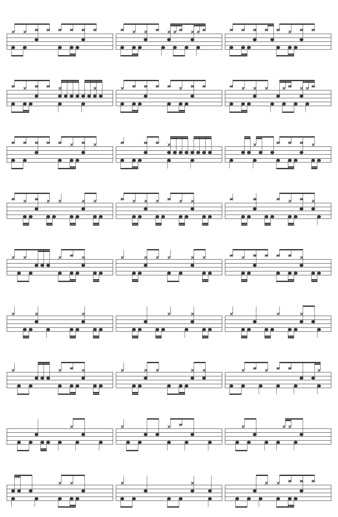 Bathory Valhalla drum sheet