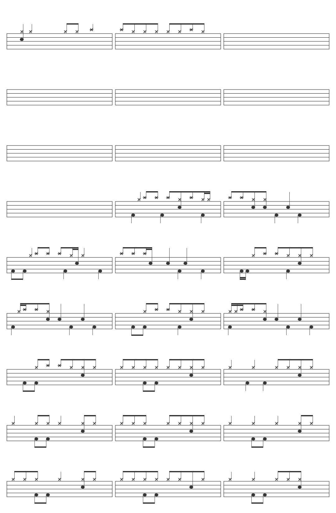 nirvanavevo Nirvana In Bloom drum sheet