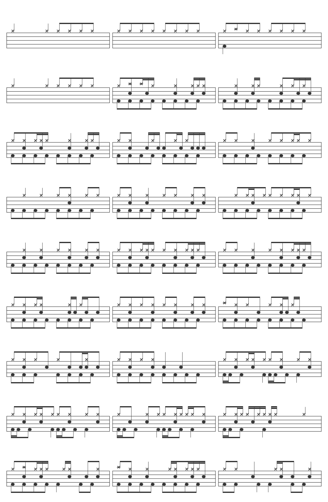 MAN WITH A MISSION REACHING FOR THE SKY drum sheet