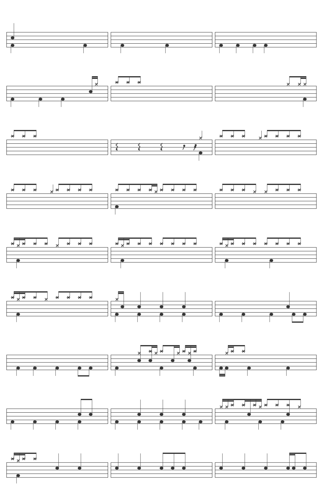 DJ Myosuke  Joe Fight drum sheet