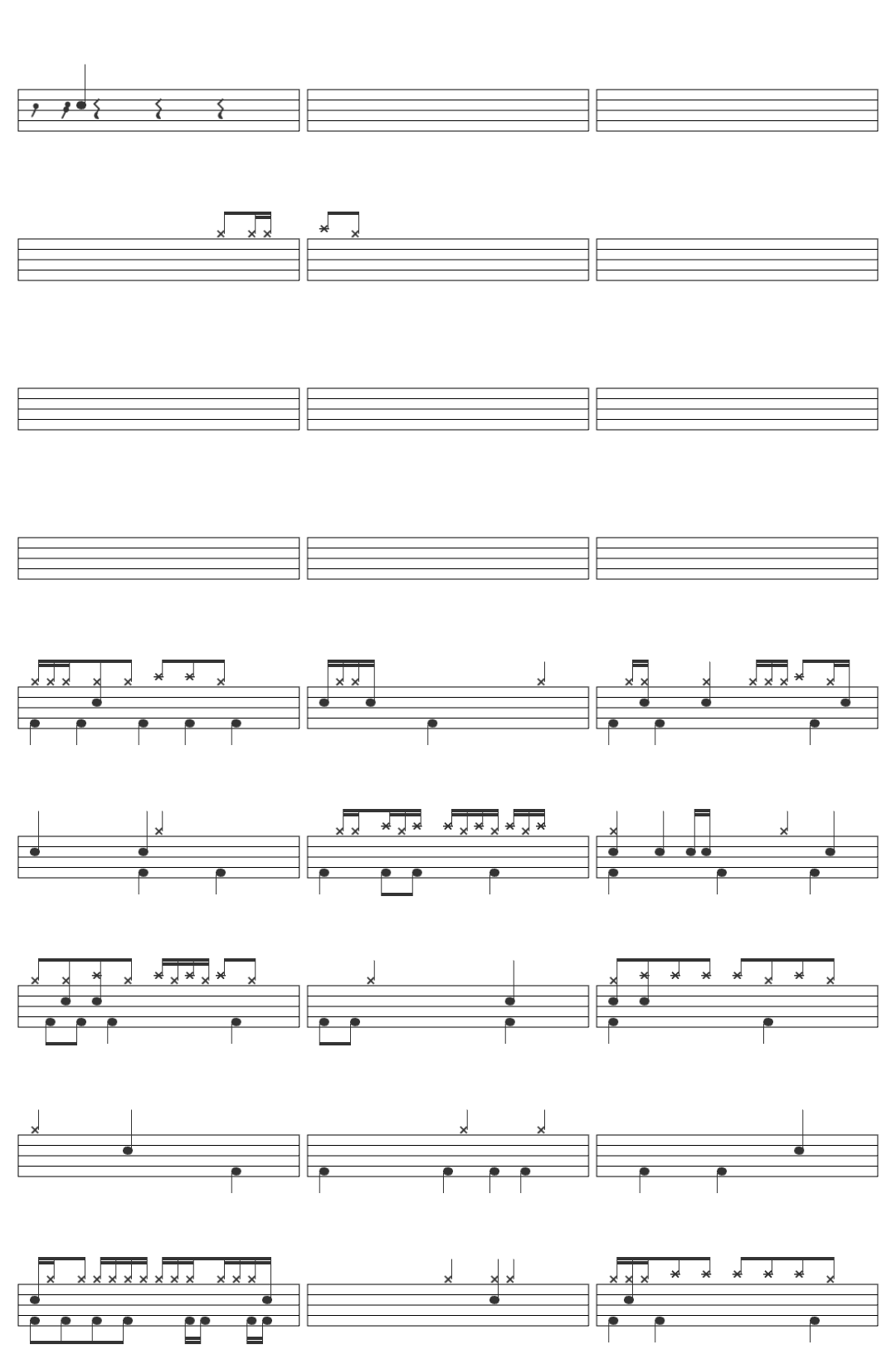 LeaF a.k.a Melunia 命日 drum sheet