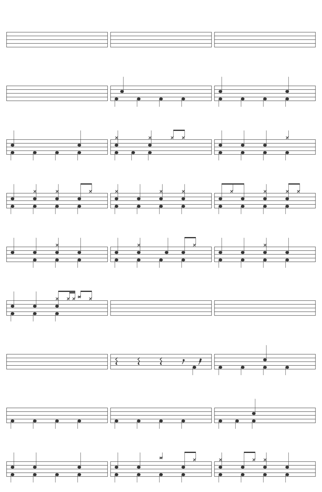 ZXKAI NO BATIDÃO-v5 drum sheet