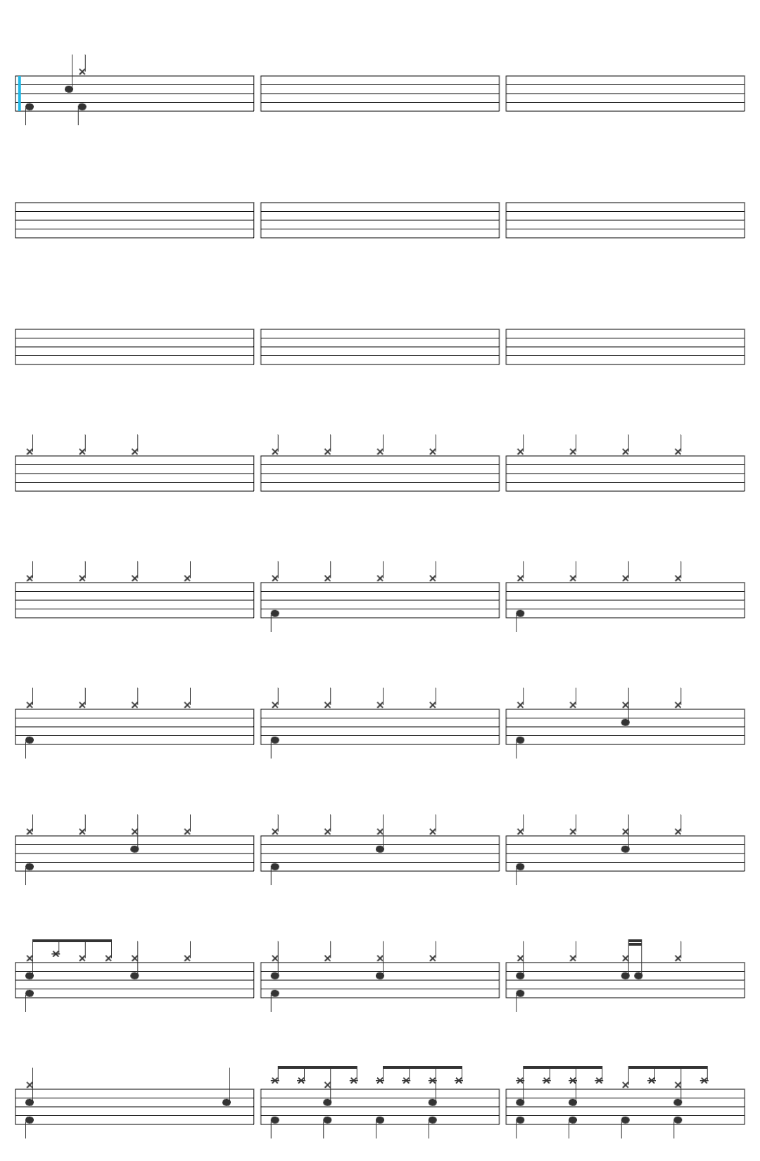 MGEE Faded Alan Walker drum sheet