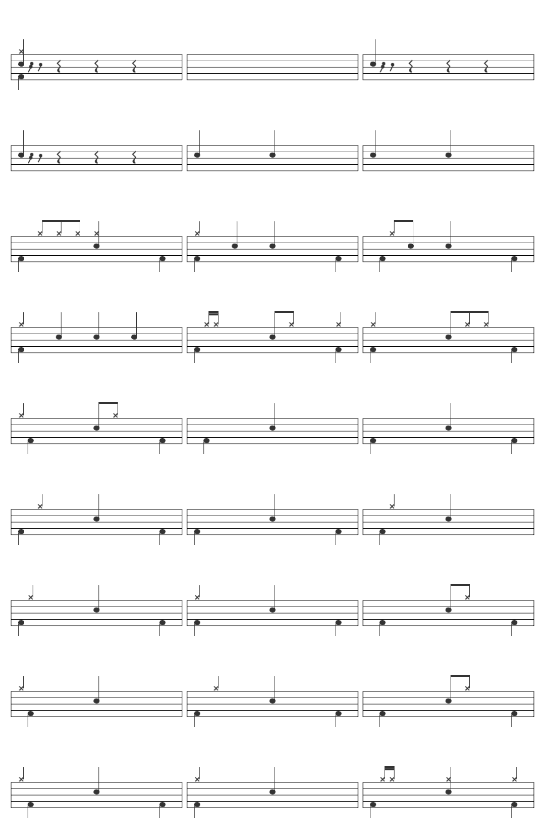 FLEAU Believer Imagine Dragons drum sheet