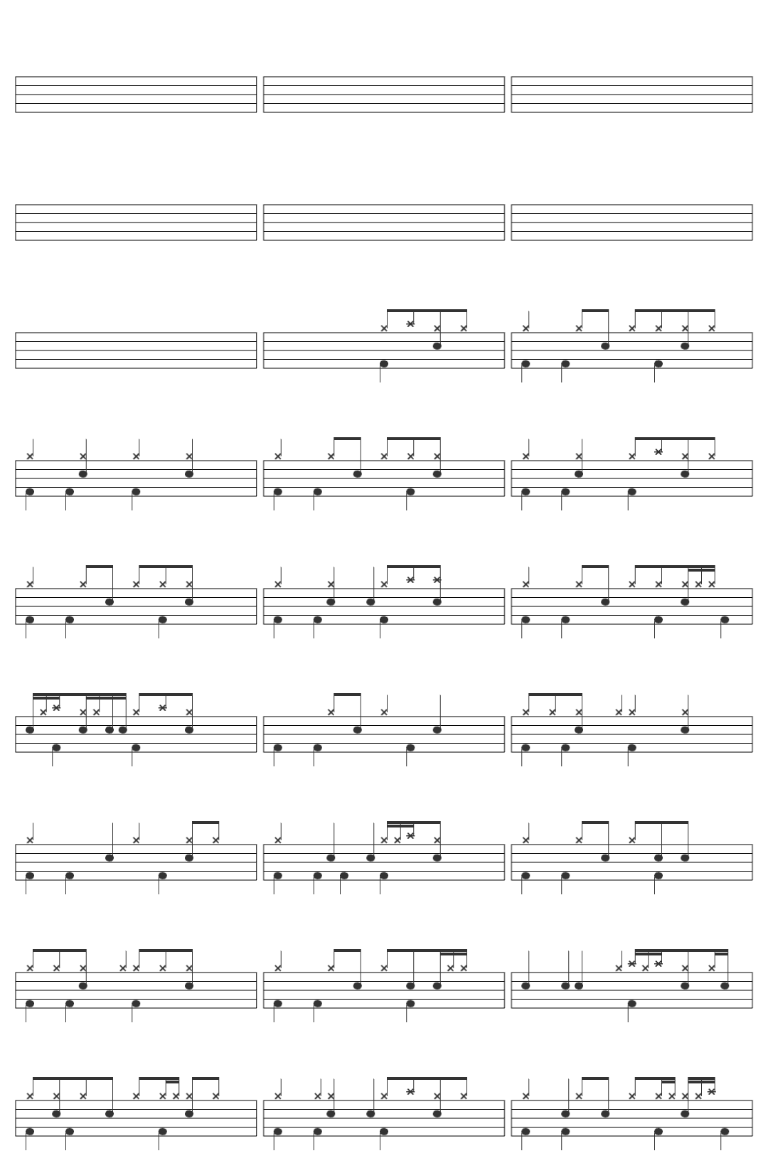 MAN WITH A MISSION Babylon-v2 drum sheet