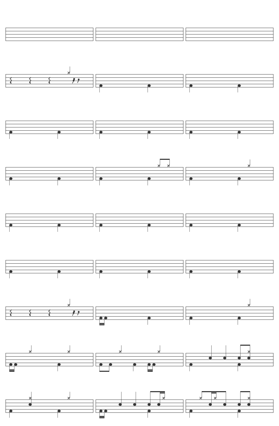 MAN WITH A MISSION The Anthem-v2 drum sheet