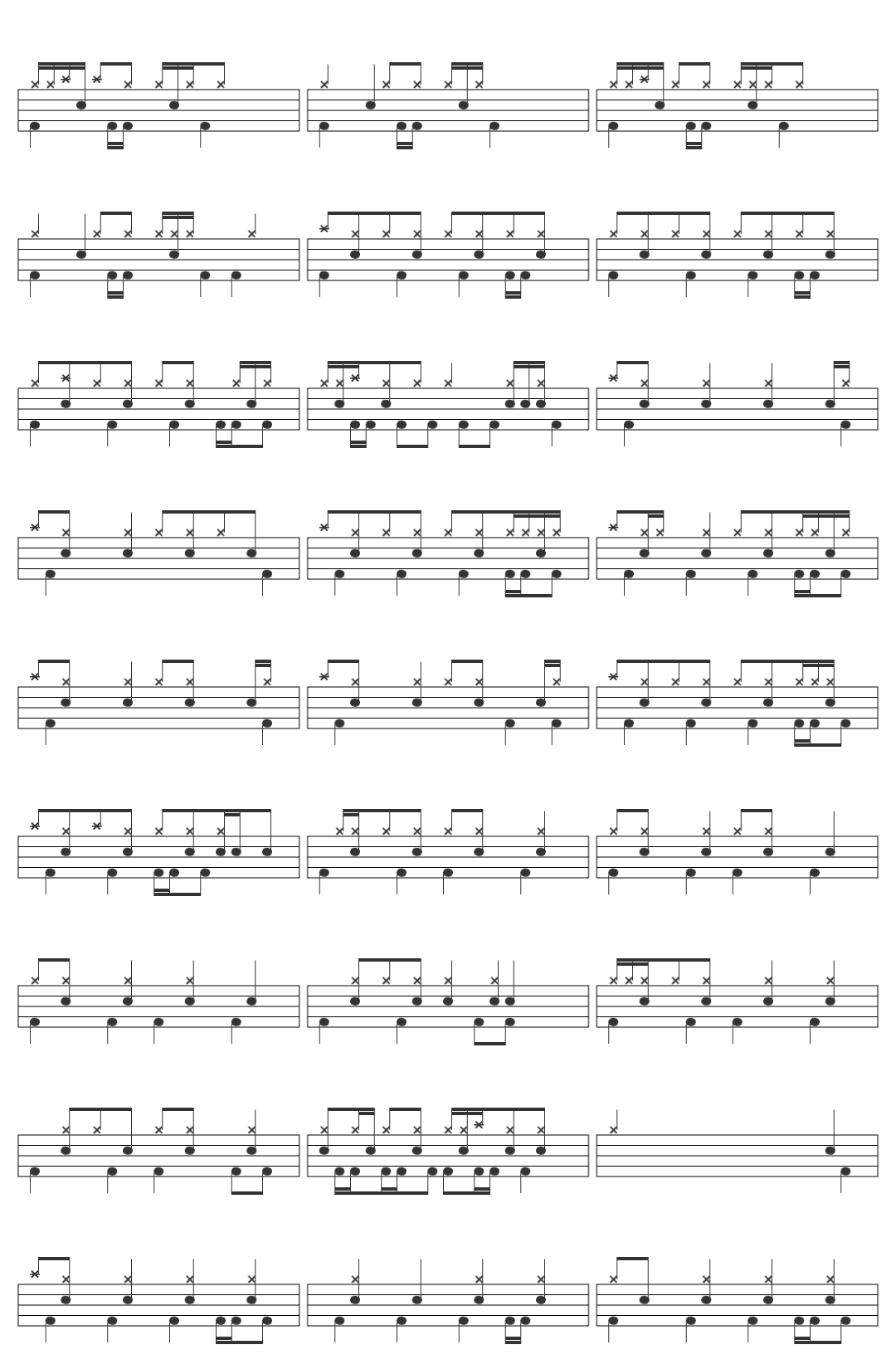 MAN WITH A MISSION Dive-v2 drum sheet