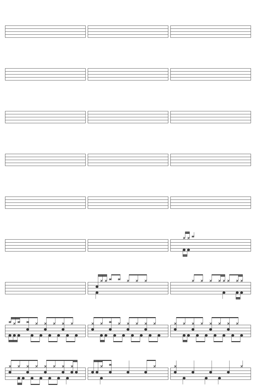 MAN WITH A MISSION Take Me Under drum sheet