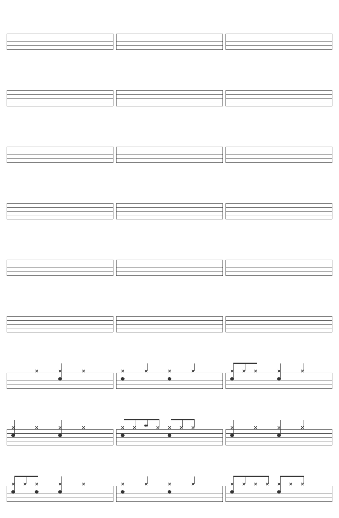 MAN WITH A MISSION Out of Control drum sheet