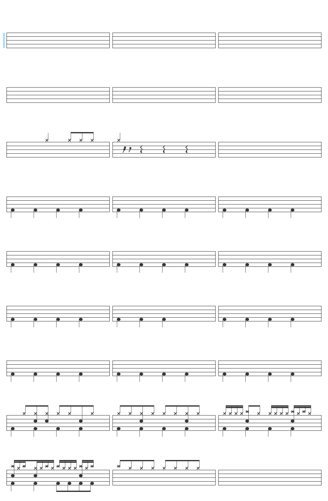 David Guetta I Don't Wanna Wait drum sheet