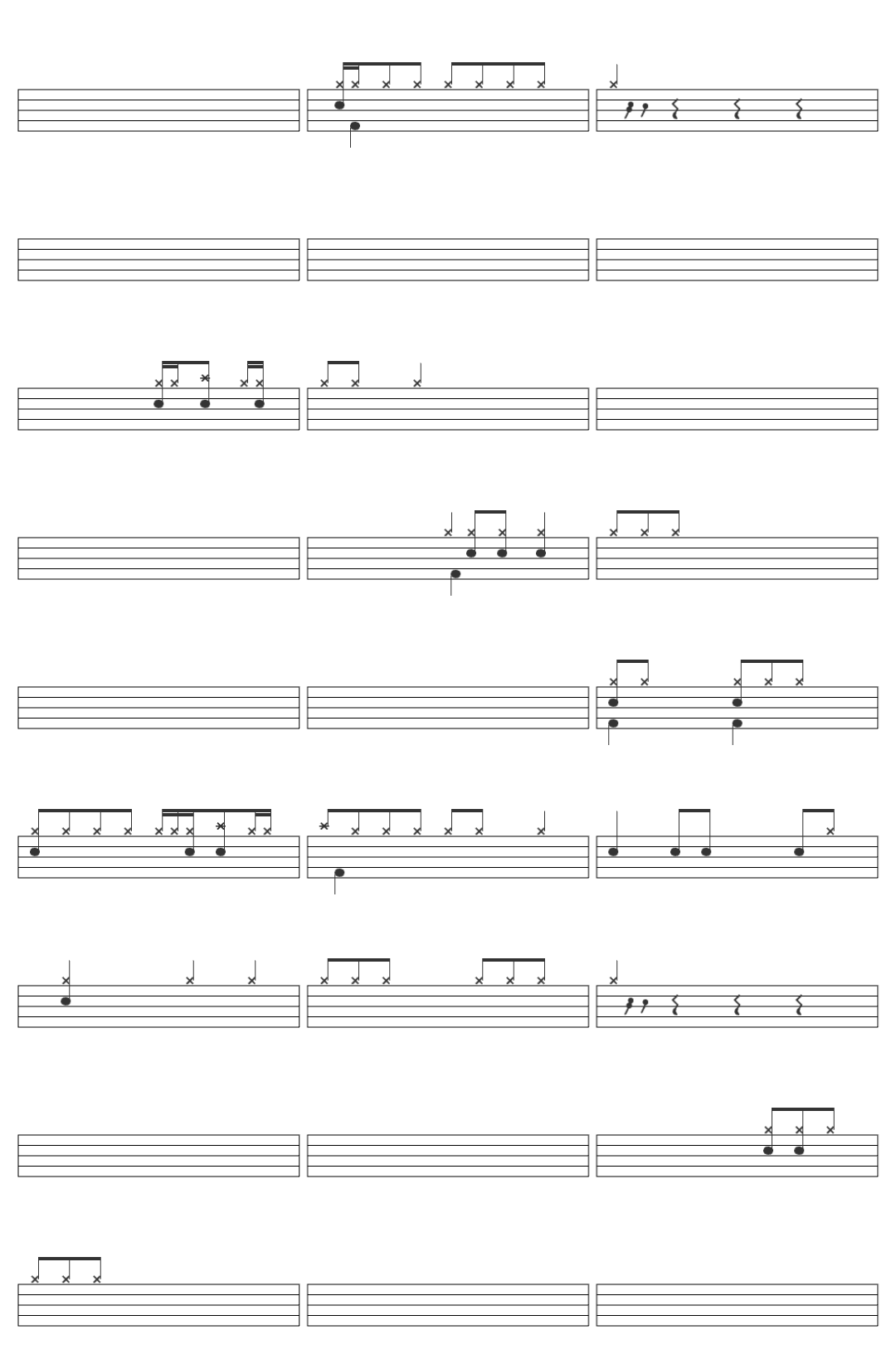 Vạn Sự Như Ý TRÚC NHÂN x DTAP drum sheet