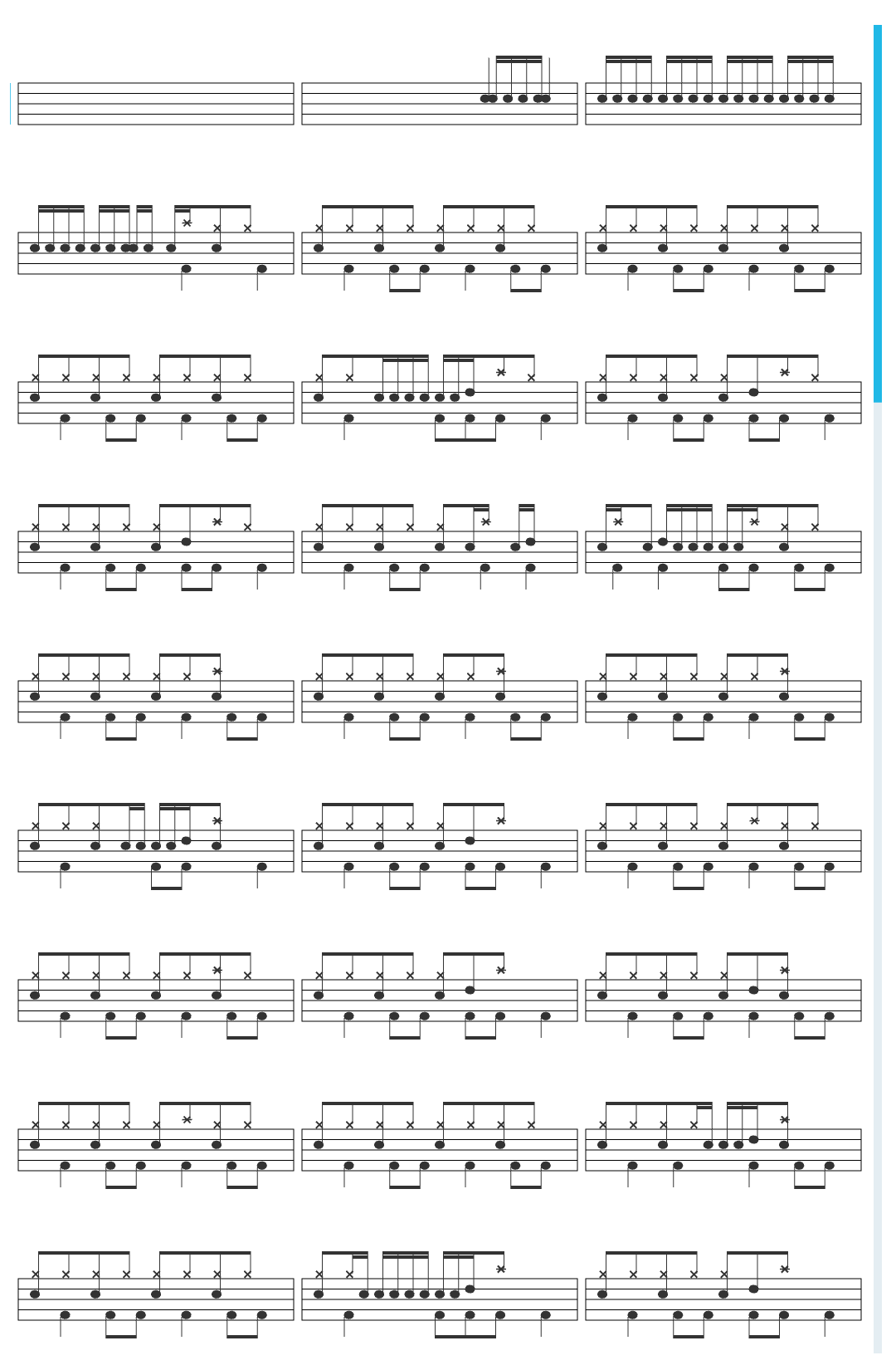 Motörhead Ace of Spades drum sheet