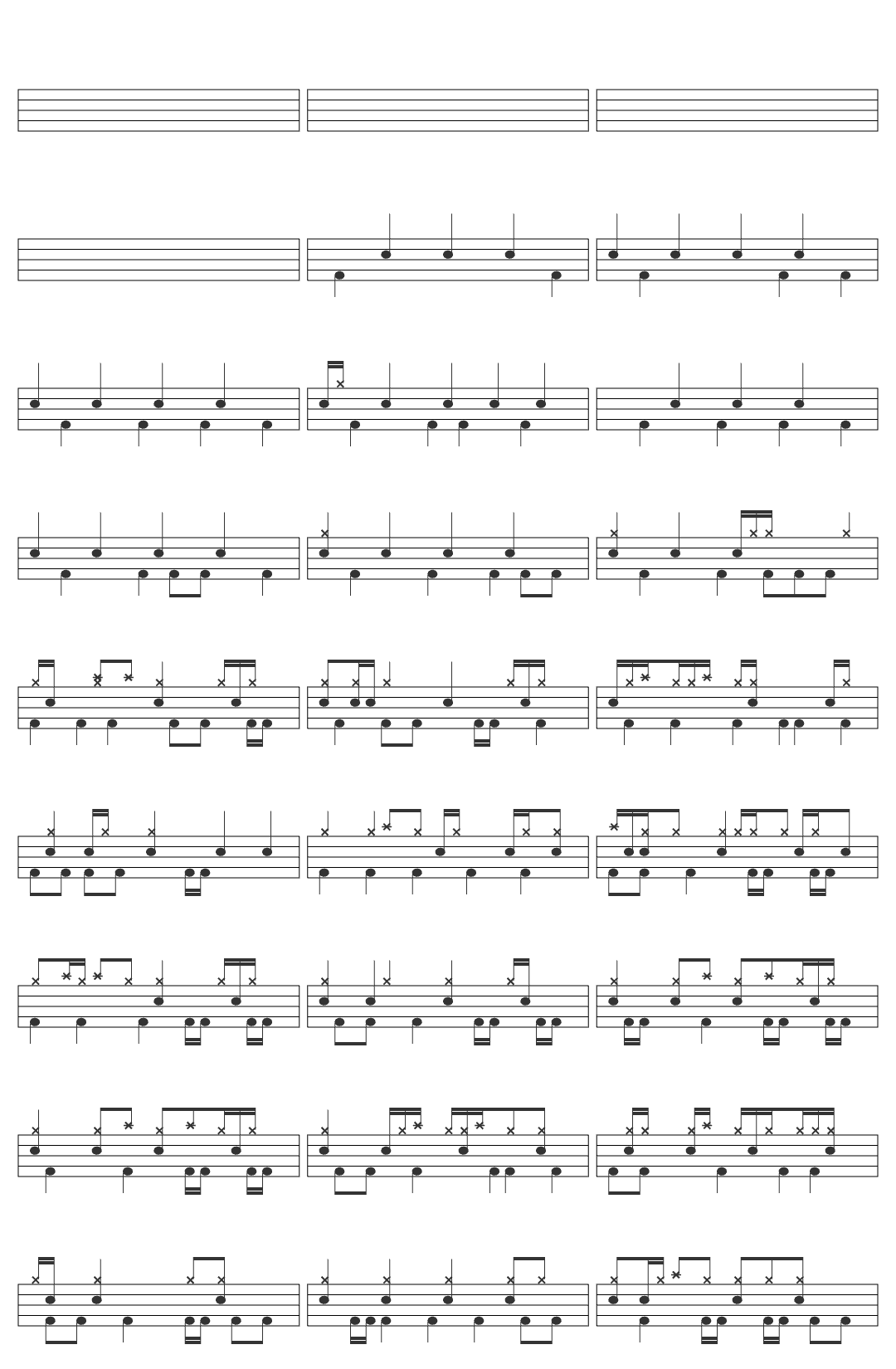 Cö shu Nie give it back drum sheet