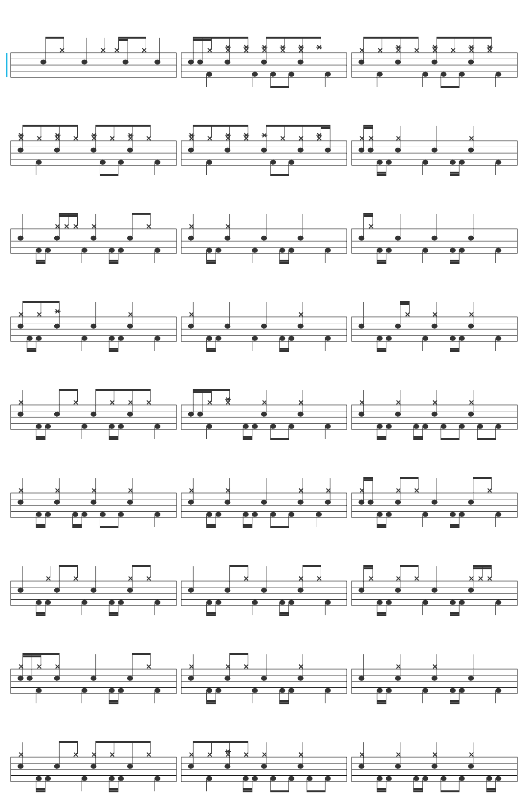 Good Kid Good Kid - First Rate Town-v2 drum sheet