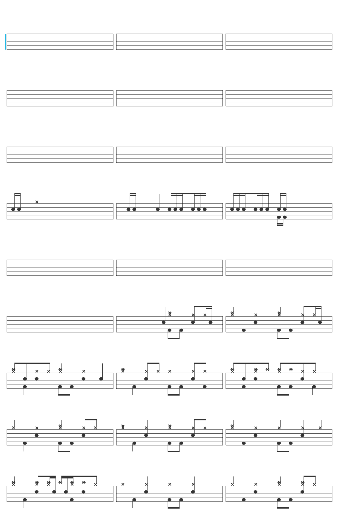 Red Hot Chili Peppers Can't Stop [Official Music Video] drum sheet