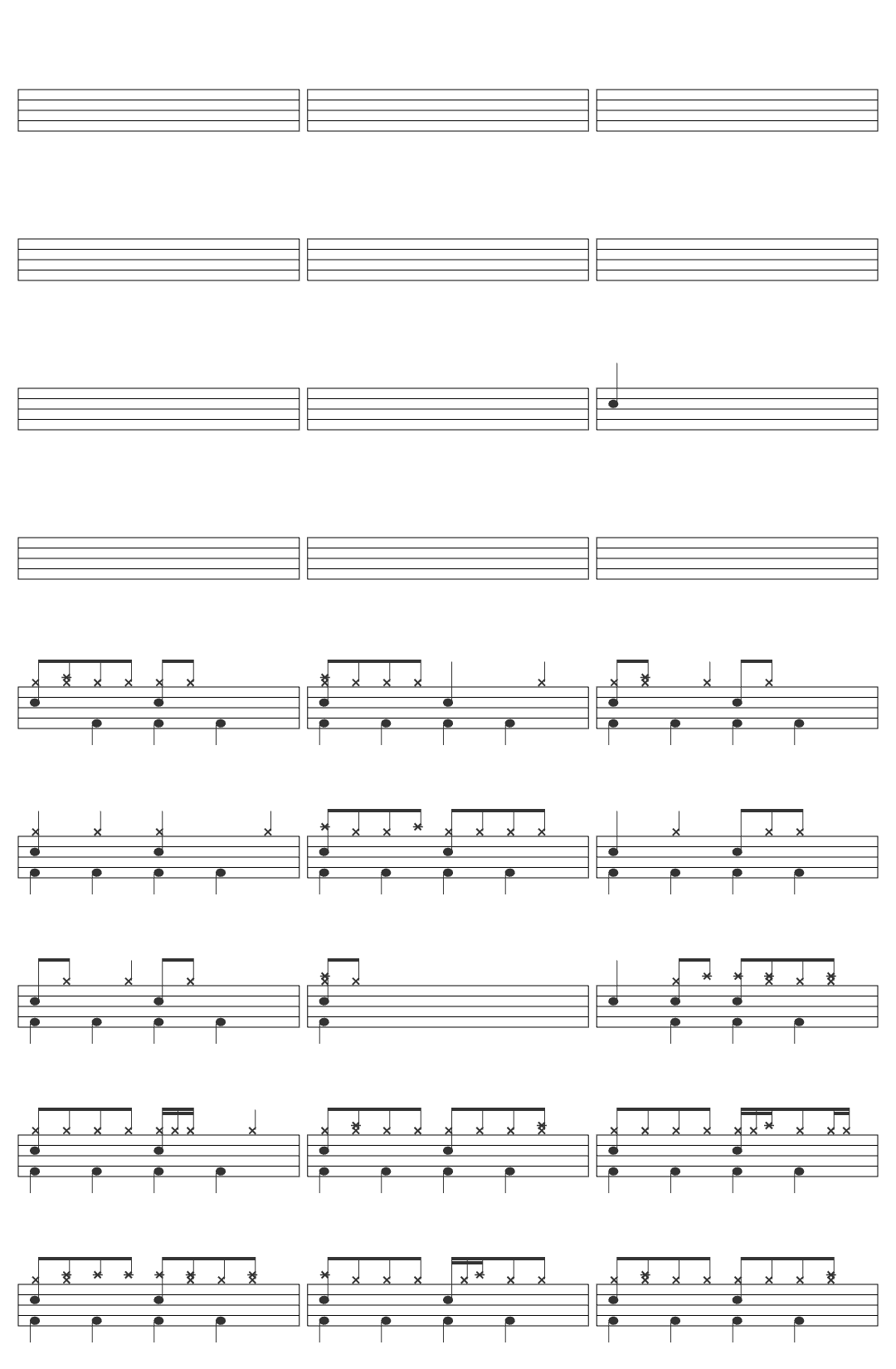 The Marías Hush - Still Woozy Remix drum sheet