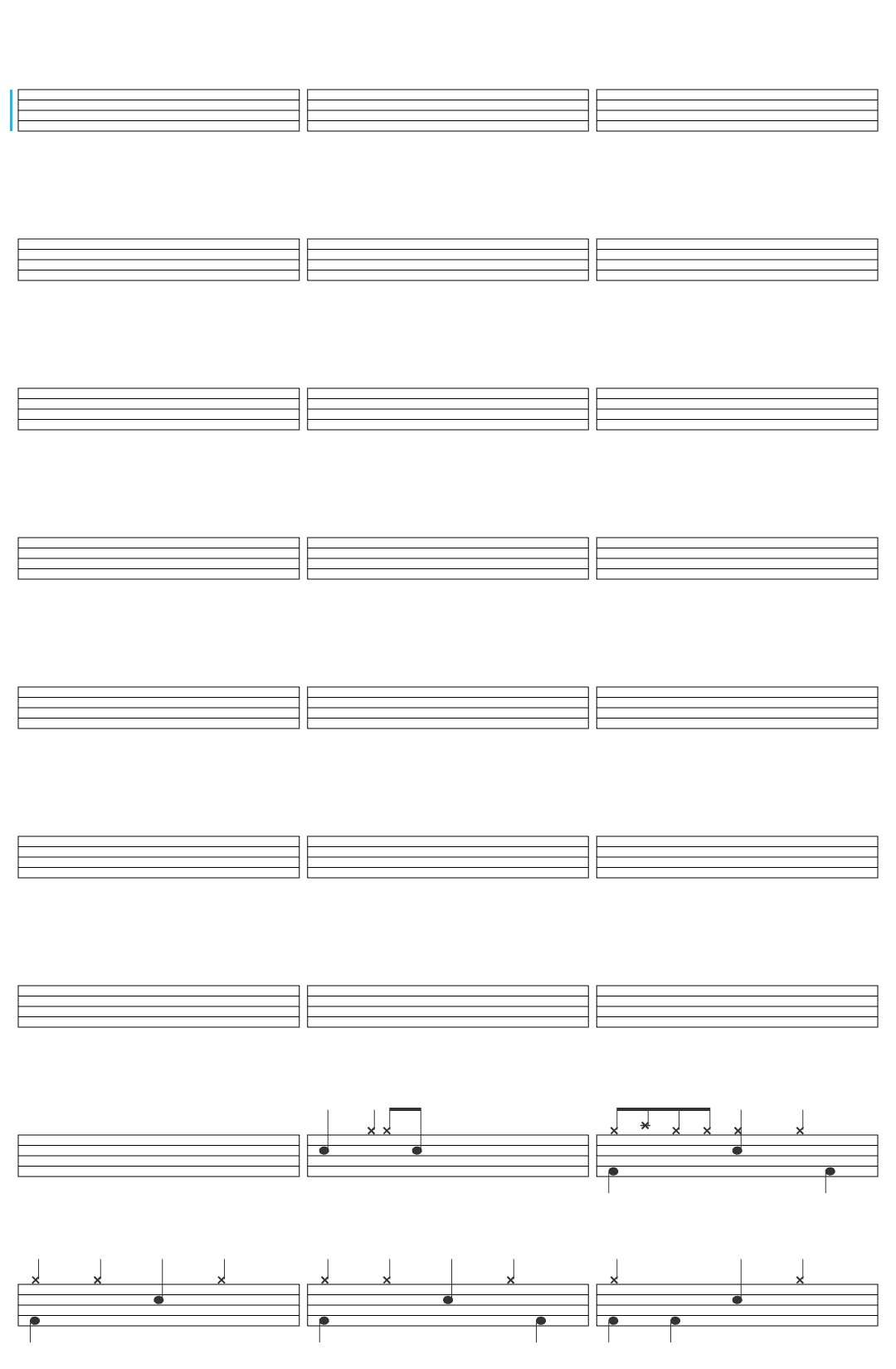 Tyler, the Creator She-v49 drum sheet