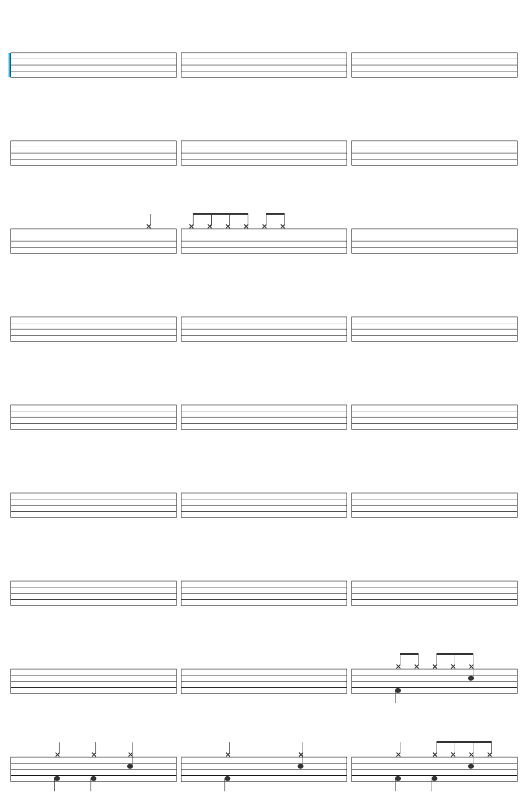 Ozzy Osbourne Dreamer-v4 drum sheet