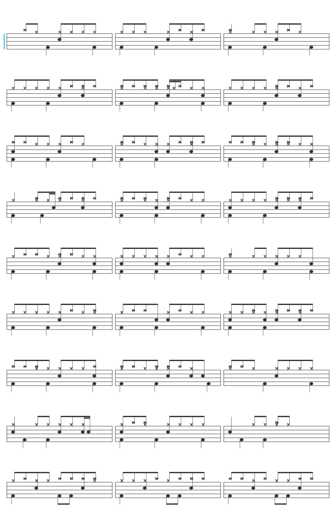 Van Halen Little Guitars - 2015 Remaster-v2 drum sheet