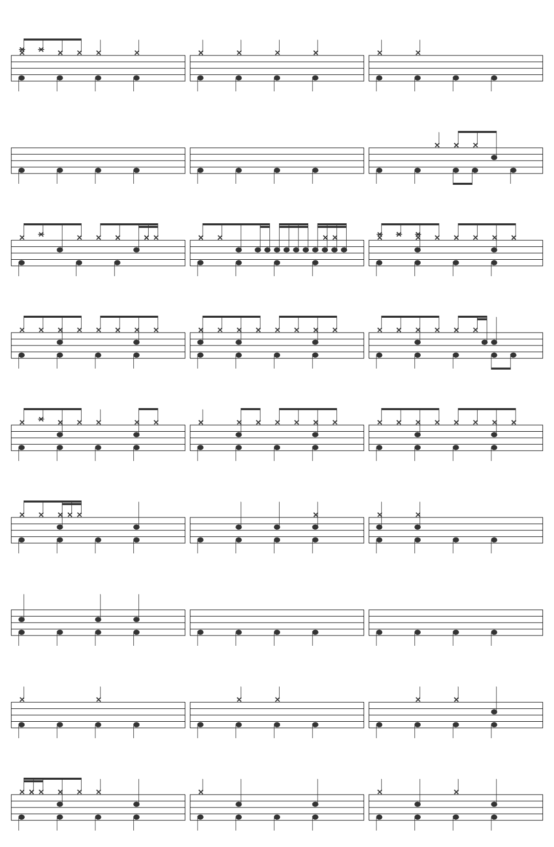 MIEL SAN MARCOS Miel drum sheet