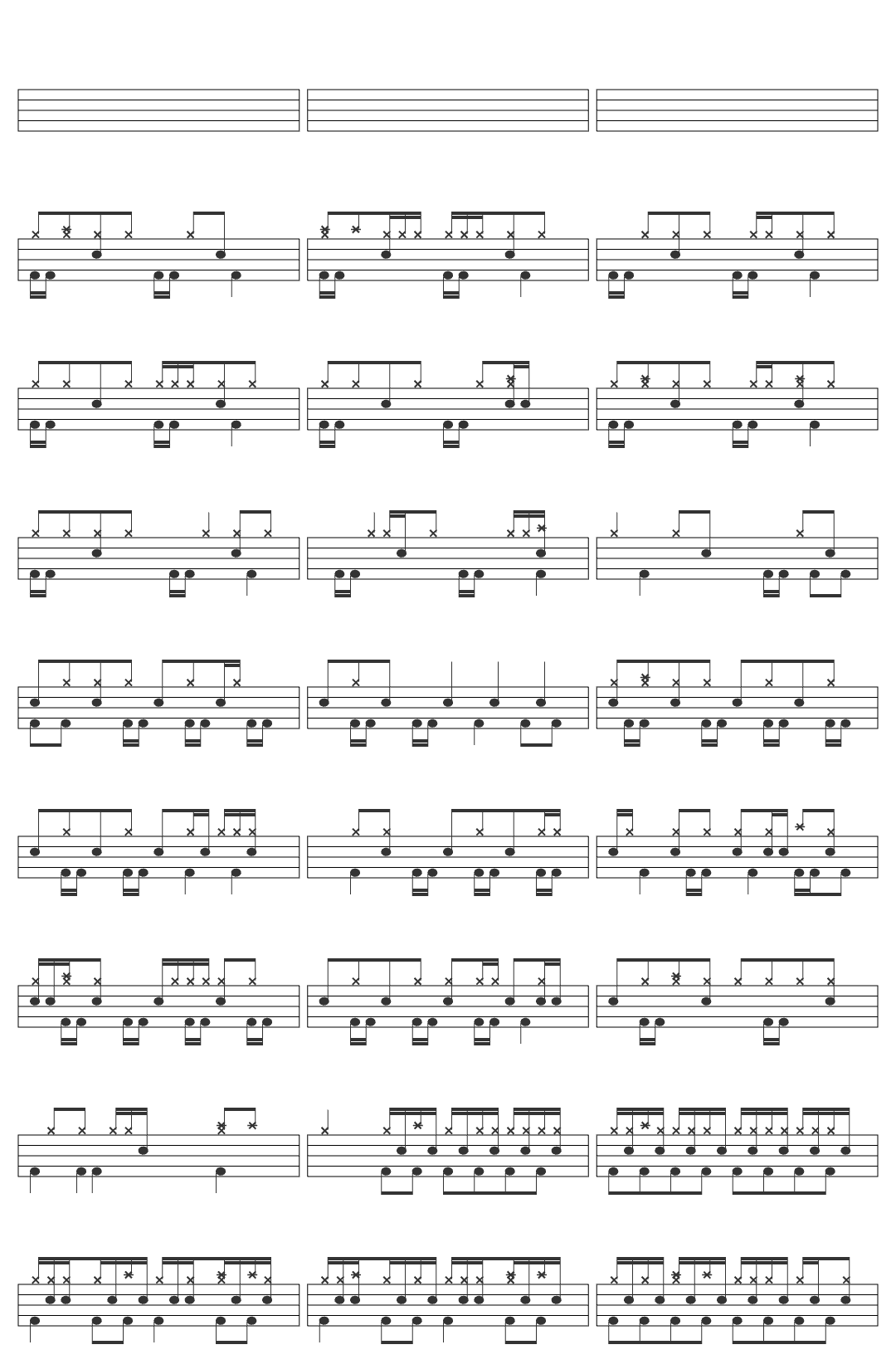 blink 182 anthem-v4 drum sheet