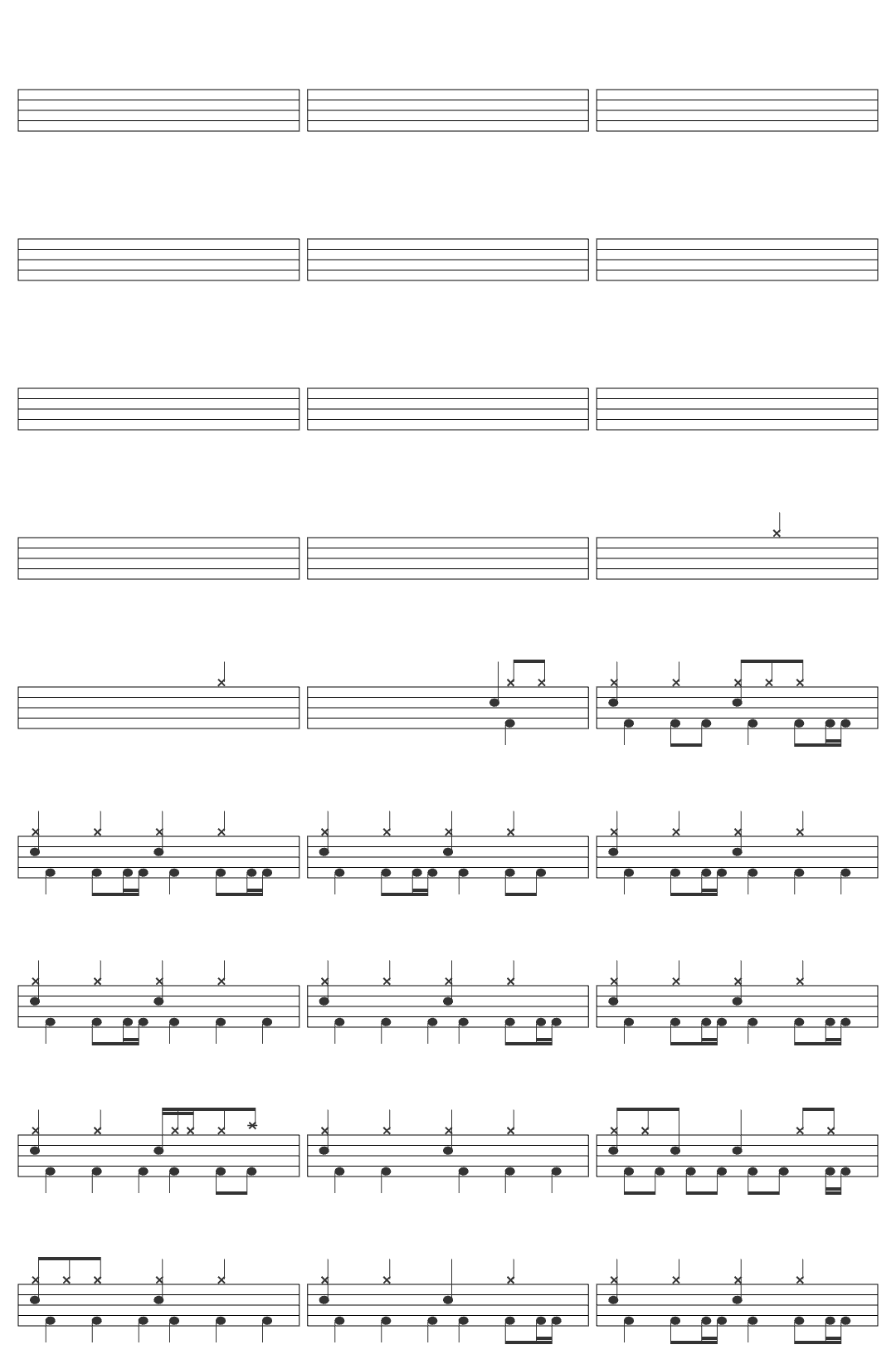 Led Zeppelin Led Zeppelin - Immigrant Song (Live 1972) drum sheet