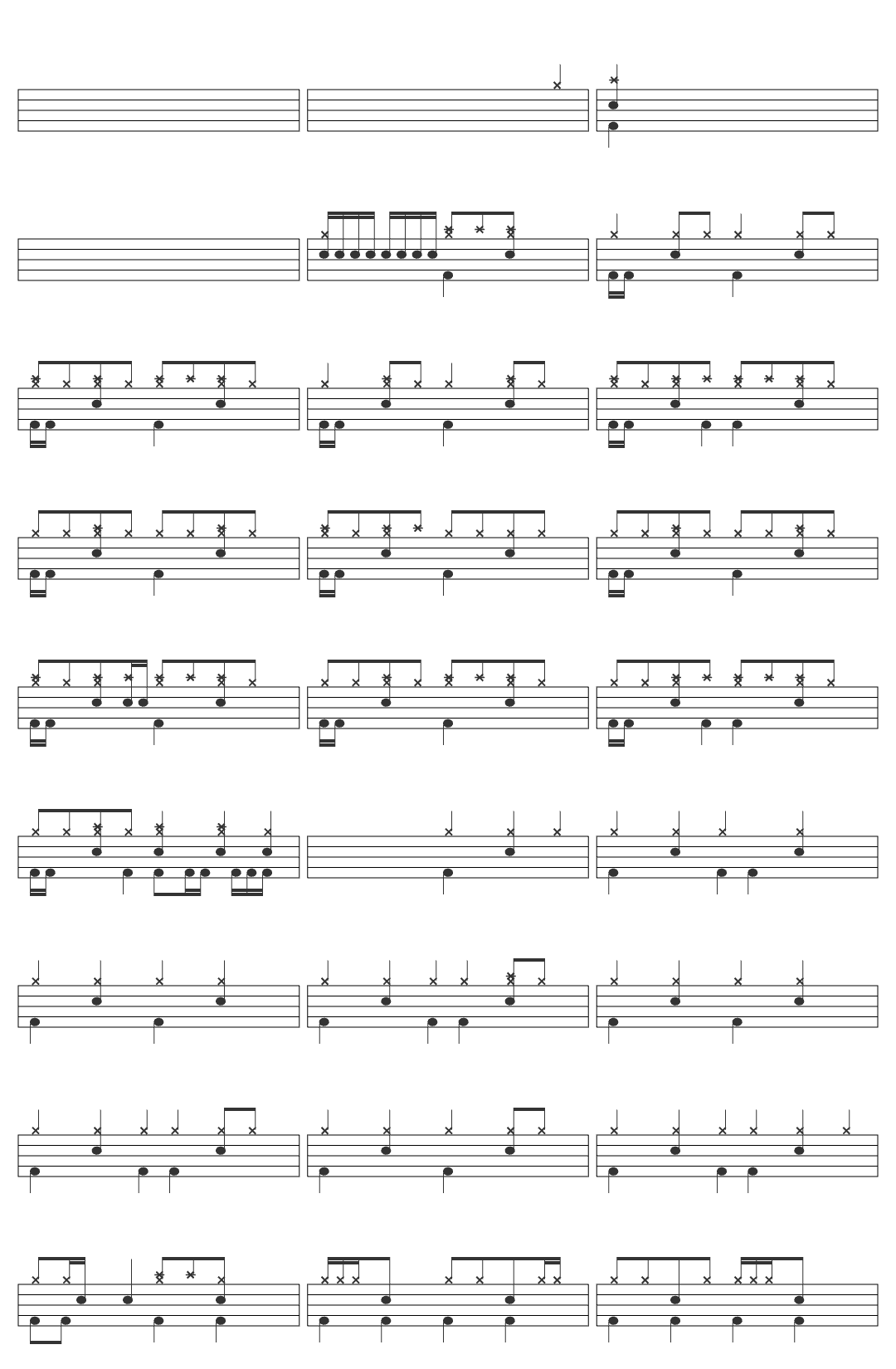 Damn Yankees Fifteen Minutes of Fame drum sheet