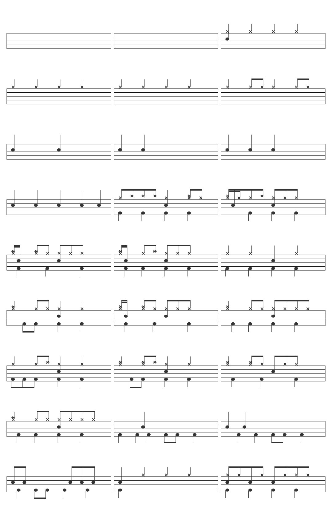 Louis Cole Drum Solo - Louis Cole drum sheet