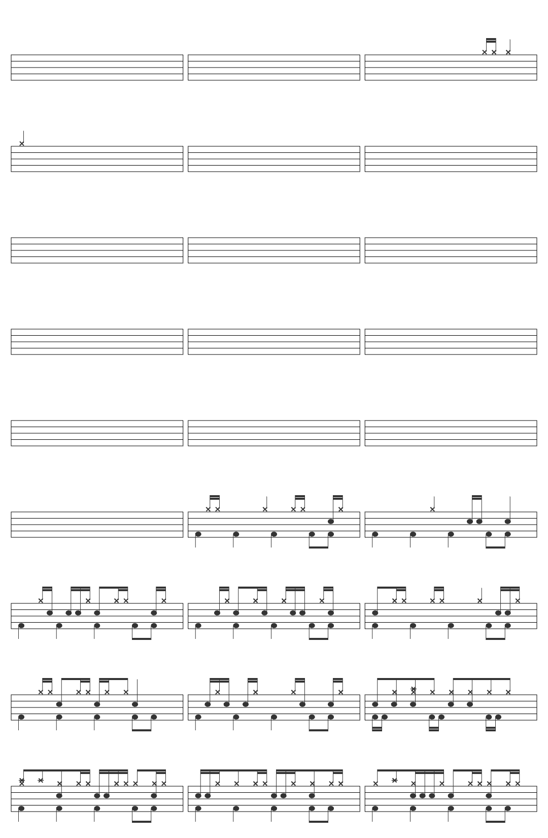 Pseudo Echo Pseudo Echo - Love An Adventure drum sheet